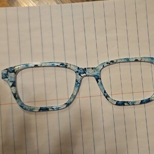 Stylish Blue Patterned Women's Glasses